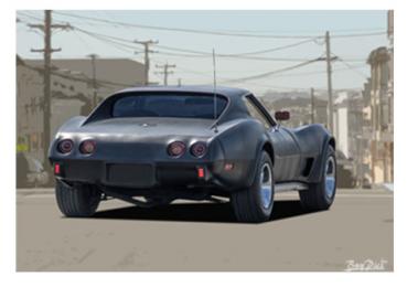 Poster mit Motiv von Corvette PoCo13
