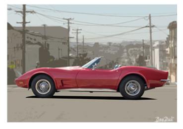 Poster mit Motiv von Corvette PoCo27