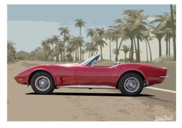 Poster mit Motiv von Corvette PoCo28