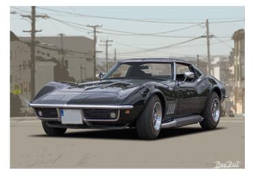 Poster mit Motiv von Corvette PoCo35