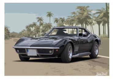 Poster mit Motiv von Corvette PoCo36