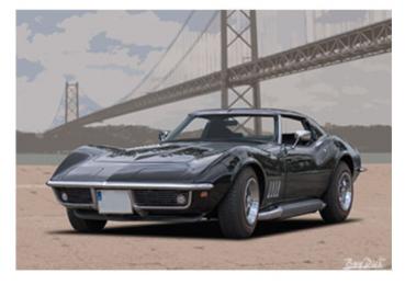 Poster mit Motiv von Corvette PoCo37
