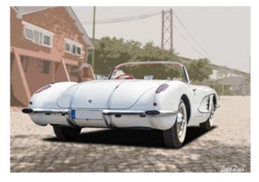 Poster mit Motiv von Corvette PoCo41