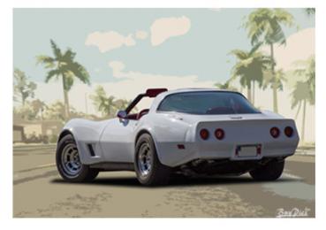 Poster mit Motiv von Corvette PoCo45