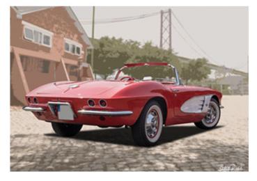 Poster mit Motiv von Corvette PoCo47