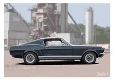 Poster mit Motiv von Mustang PoMu13