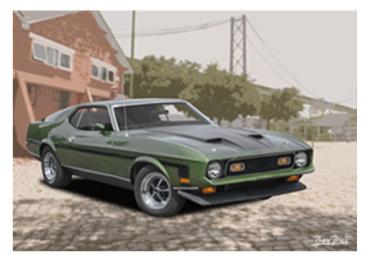 Poster mit Motiv von Mustang PoMu3