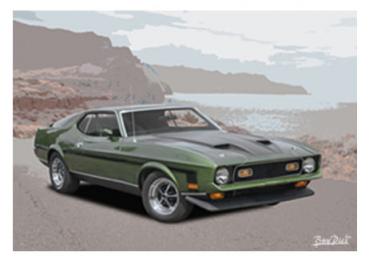 Poster mit Motiv von Mustang PoMu4