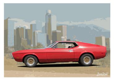 Poster mit Motiv von Mustang PoMu8