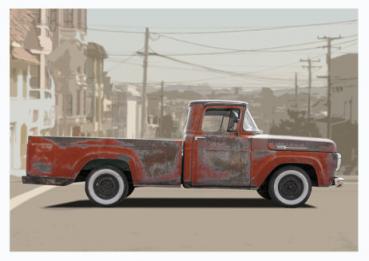 Poster mit Motiv von Pickup PoPu22