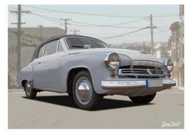Poster mit Motiv von Wartburg PoWa54