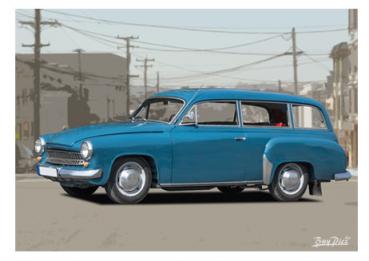 Poster mit Motiv von Wartburg PoWa65