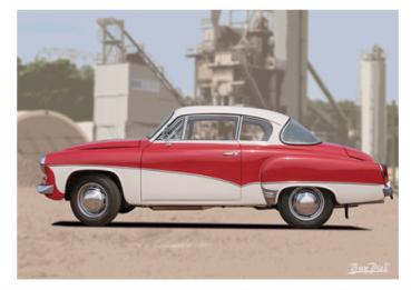 Poster mit Motiv von Wartburg PoWa76