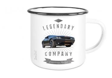 Emailletasse mit Motiv von Challenger & Charger ETaCh15