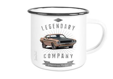 Emailletasse mit Motiv von Challenger & Charger ETaCh26