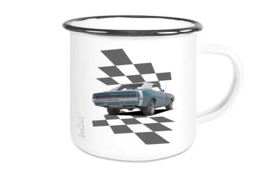 Emailletasse mit Motiv von Challenger & Charger ETaCh29