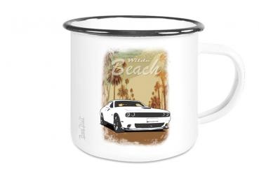 Emailletasse mit Motiv von Challenger & Charger ETaCh3