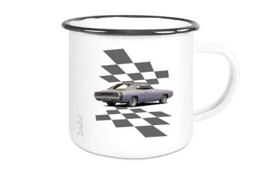 Emailletasse mit Motiv von Challenger & Charger ETaCh33