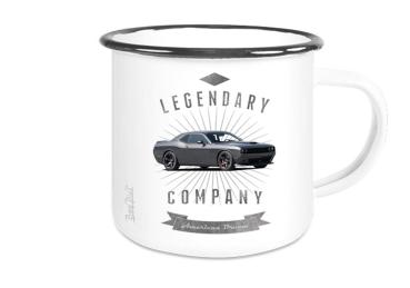 Emailletasse mit Motiv von Challenger & Charger ETaCh38