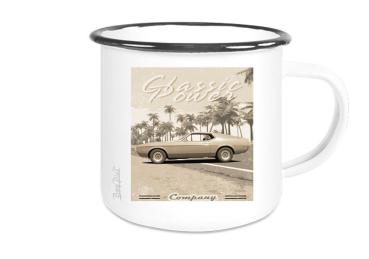 Emaille Tasse / Becher mit Motiv von Mustang ETaMu15