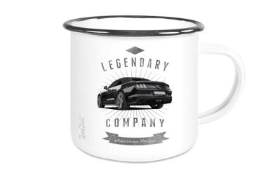 Emaille Tasse / Becher mit Motiv von Mustang ETaMu16