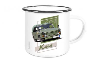 Emailletasse mit Motiv von Trabant ETaTr12