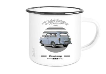 Emailletasse mit Motiv von Trabant ETaTr19