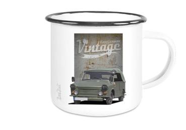 Emailletasse mit Motiv von Trabant ETaTr21