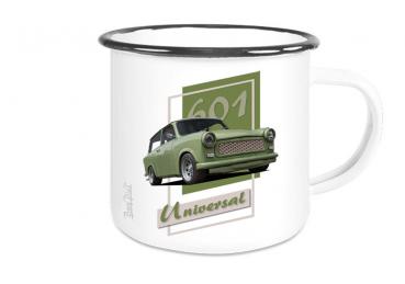 Emailletasse mit Motiv von Trabant ETaTr3