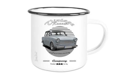 Emailletasse mit Motiv von Trabant ETaTr34
