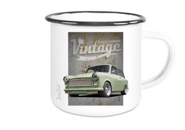 Emailletasse mit Motiv von Trabant ETaTr55