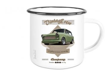Emailletasse mit Motiv von Trabant ETaTr59