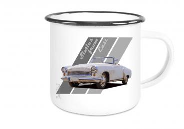 Emailletasse mit Motiv von Wartburg ETaWa16