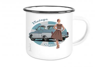 Emailletasse mit Motiv von Wartburg ETaWa18