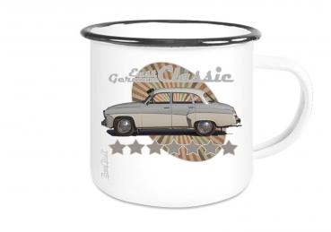 Emailletasse mit Motiv von Wartburg ETaWa19