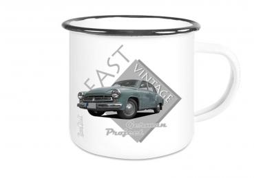 Emailletasse mit Motiv von Wartburg ETaWa21