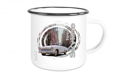 Emailletasse mit Motiv von Wartburg ETaWa24