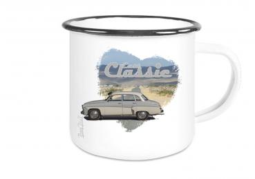 Emailletasse mit Motiv von Wartburg ETaWa27