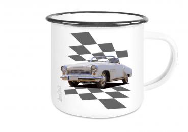 Emailletasse mit Motiv von Wartburg ETaWa38