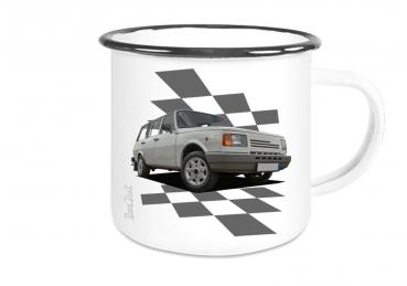 Emailletasse mit Motiv von Wartburg ETaWa41