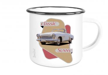 Emailletasse mit Motiv von Wartburg ETaWa69