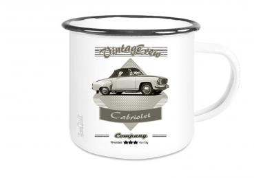 Emailletasse mit Motiv von Wartburg ETaWa82