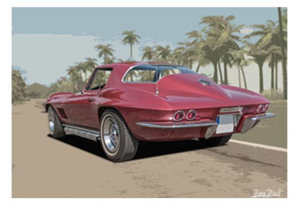 Poster mit Motiv von Corvette PoCo22