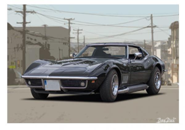 Poster mit Motiv von Corvette PoCo35