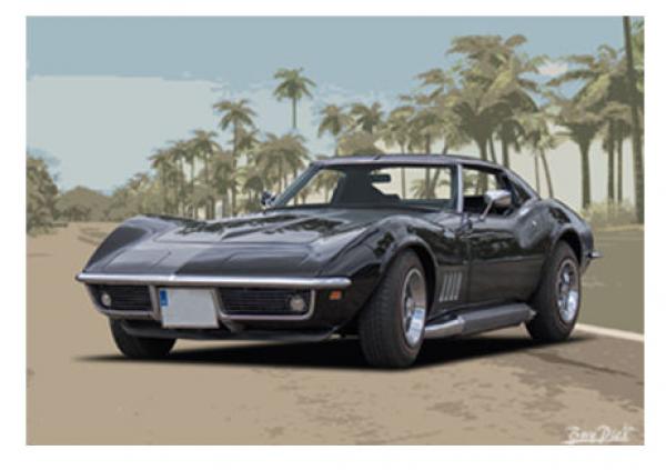 Poster mit Motiv von Corvette PoCo36