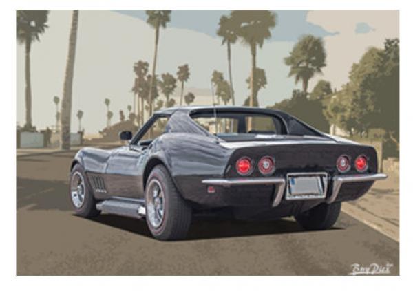 Poster mit Motiv von Corvette PoCo38