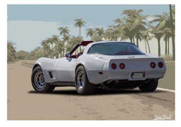 Poster mit Motiv von Corvette PoCo43