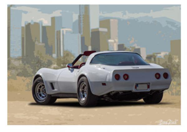 Poster mit Motiv von Corvette PoCo44