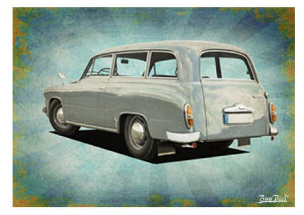 Poster mit Motiv von Wartburg PoWa28
