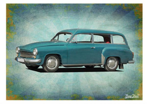 Poster mit Motiv von Wartburg PoWa30